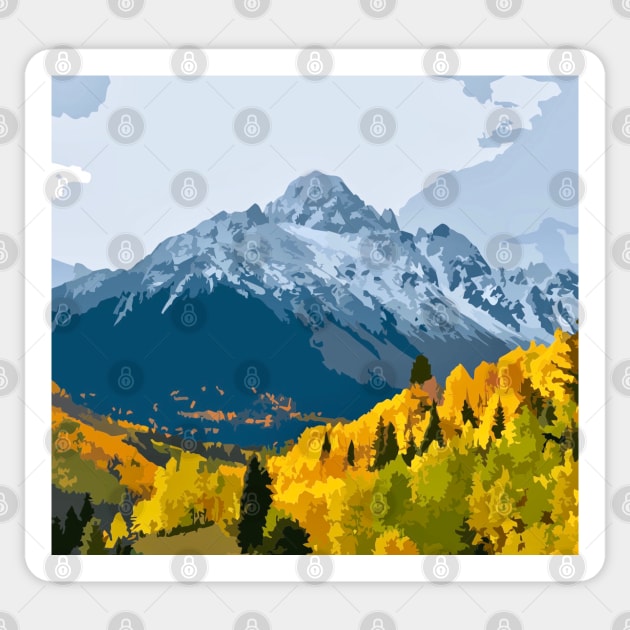 Mountain View Sticker by Glenn Landas Digital Art